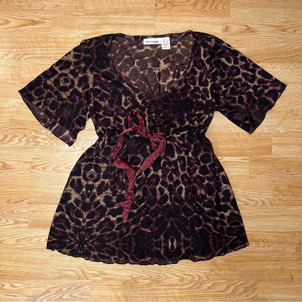 DKNY | Cheetah peplum top